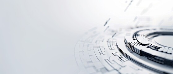Poster - Futuristic Circular Technology Design. Generative ai