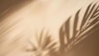 © Robert - Abstract background with tropical palm leaves shadow on beige wall Creative minimal design with copy space Summer concept flat lay  Generative AI