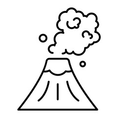 Poster - Volcano icon. outline icon