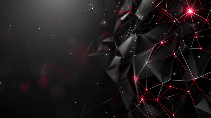 Wall Mural - Red abstract background with bright lights, featuring elements like stars, flames, and a nebula