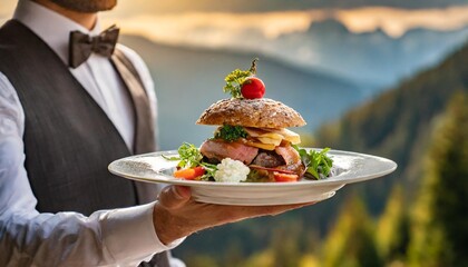 Canvas Print - burger and fries