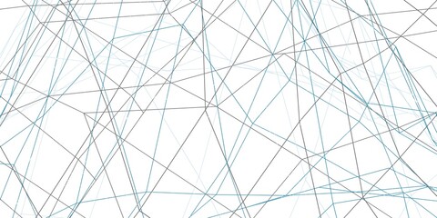 Poster - Network of thin blue lines intersecting on a white background.