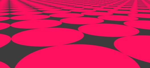Poster - Red and black circular shapes creating a vibrant, abstract pattern.