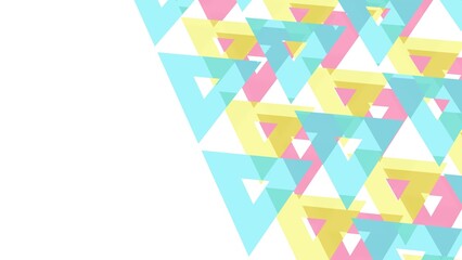 Poster - Bright pastel triangles arranged in a gradient pattern.