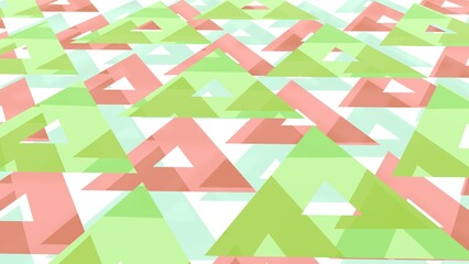 Poster - Pastel-colored triangular shapes forming a soft, abstract pattern.