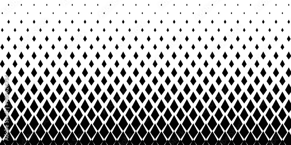 Geometric pattern of black diamonds on a white background. Seamless in ...