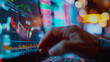 © Suriyo - Closeup hand using computer monitoring stock prices investment
