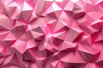 Wall Mural - Pink Geometric Shapes on Background