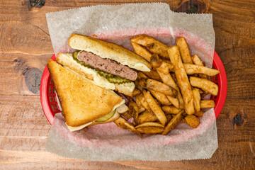 Poster - Burger with cheese and pickles