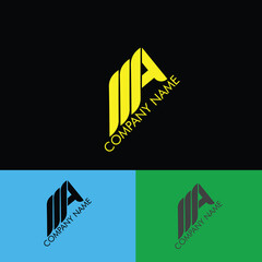 Poster - MA Letter Logo Design. Creative Modern  M A Letters icon vector Illustration
