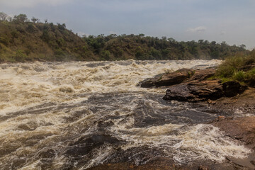 Sticker - Victoria Nile river above Murchison Falls, Uganda