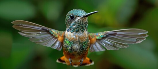 Wall Mural - Hummingbird in Flight, a Moment Captured