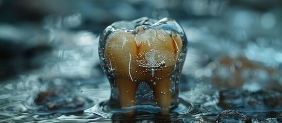 close up shot of single tooth implant