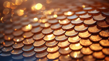 Wall Mural - coins on a roof