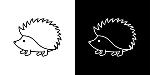 Wall Mural - Hedgehog outlined icon