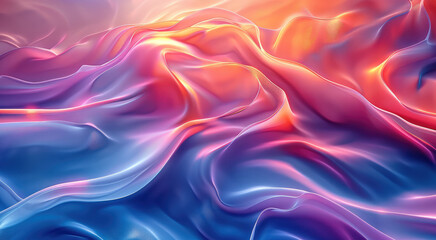 Poster - Abstract neon background. Generative AI.