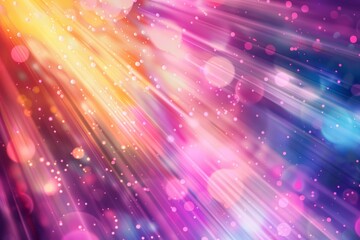Poster - Colorful background with light rays and bokeh effect, ideal for festive designs