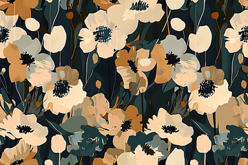 Wall Mural - Modern abstract floral background