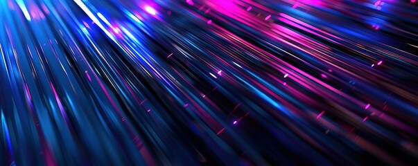 Wall Mural - an abstract black background with neon colorful fireworks effects