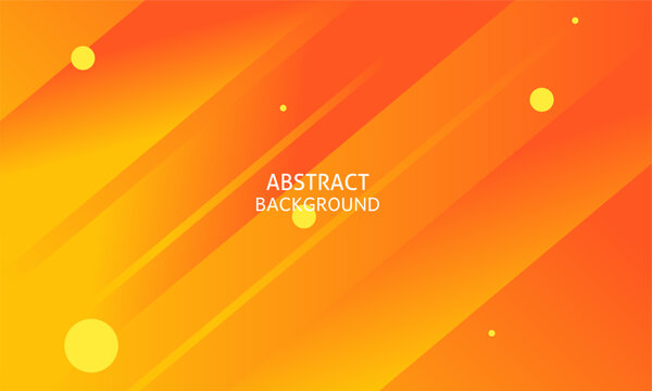 Orange Rounded Geometric Shapes Background. Abstract geometric shapes. With white lines vector gradient yellow and orange.