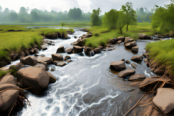 Wall Mural - river in the mountains