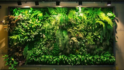 Vertical Garden with Lush Greenery