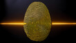 © fotoluigi868 - Firefly Identity Concept- A fingerprint model made of yellow lines, symbolizing identity and identif