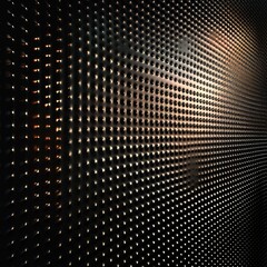 Poster - Abstract Illuminated Grid Pattern with Perspective Depth