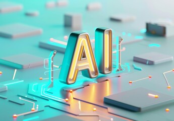 Poster - 3D rendering of the word 