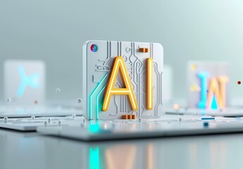 Poster - 3D rendering of the word 