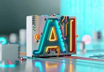 Poster - 3D rendering of the word 