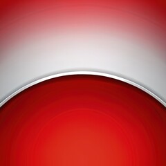 Wall Mural - Abstract Red And White Semicircle Background With Curved Edge. Generative AI