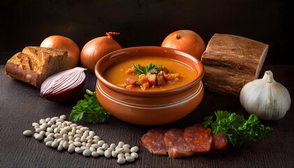 Wall Mural - Pumpkin soup in a bowl