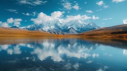 Sticker - Majestic Mountain Reflected in Tranquil Lake