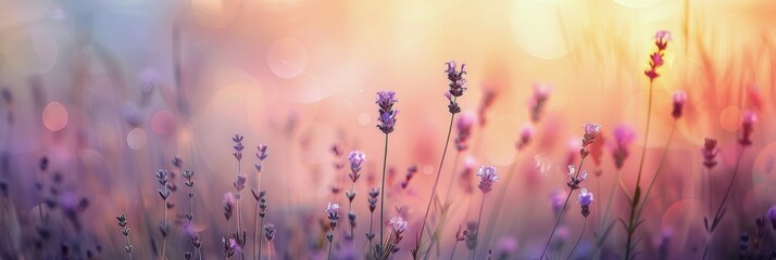 Wall Mural - Lavender Field at Sunset