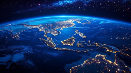 Wall Mural - Earth from Space at Night