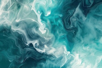 Poster - Smoke wallpaper on a blue background