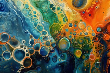 Canvas Print - Multi-colored liquid paint