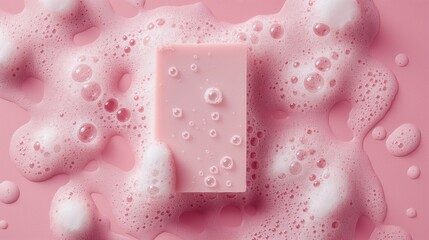 Poster - soap on a pink background