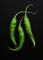 Canvas Print - green chilli peppers by james watson for stocksy united