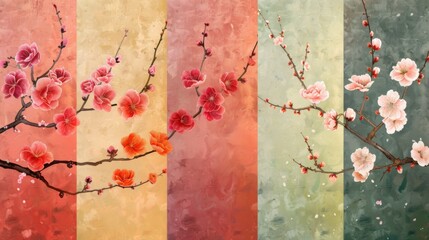 Canvas Print - Four Seasons of Blossoms