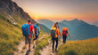 © CreativeVibes - group of hikers in the mountains