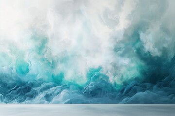 Poster - a blue and white cloud background