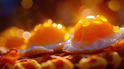 Sticker -   Close-up of a plate with an egg and water droplets