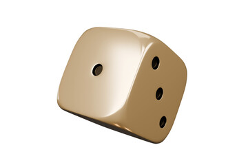 Fototapete - Casino gambling game. Gold luxury dice.