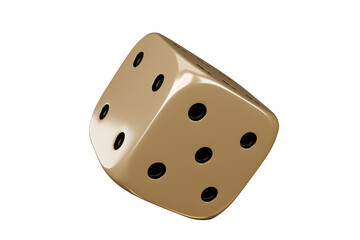 Fototapete - Casino gambling game. Gold luxury dice.
