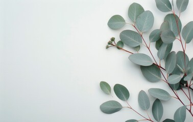 Canvas Print - Eucalyptus and Baby's Breath Arrangement