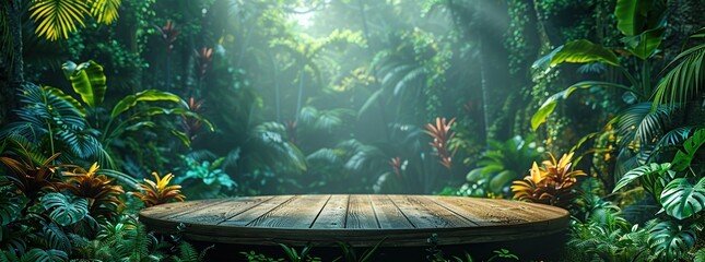 Canvas Print - Jungle Table with Sunlight