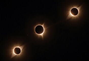 Wall Mural - two stars in close orbit, with one star passing in front of the other, creating an eclipse and a uni