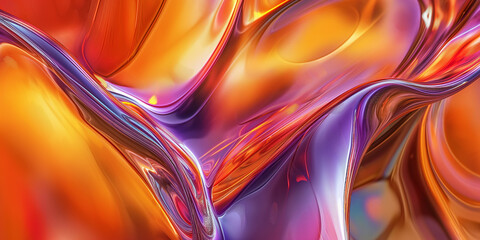 Aufkleber - Abstract background flowing liquid shape melted wavy surface